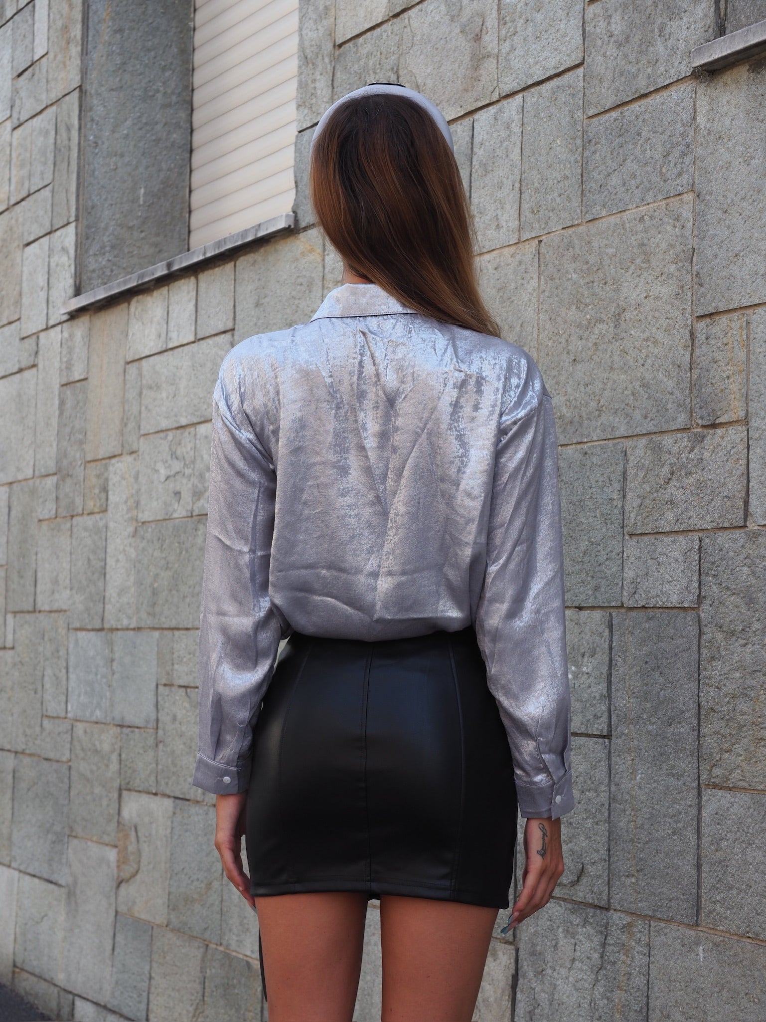 Camicia metal silver