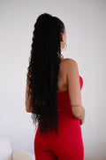 Coda #2 nero naturale extra long 90cm Riccia con Coulisse