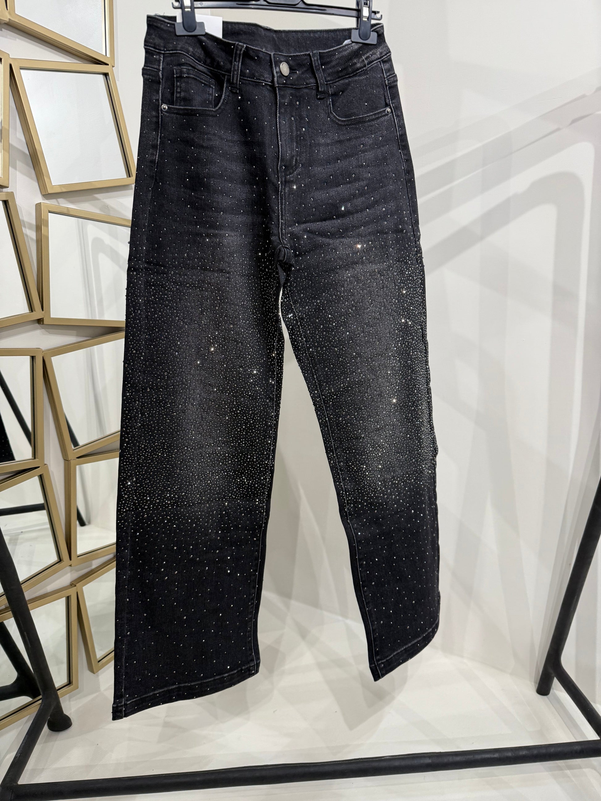 Jeans con strass 3 colori