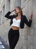 Giacca crop nera
