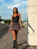 Top in raso nero