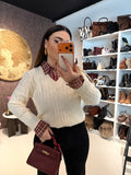 Maglioncino con camicia integrata a quadri
