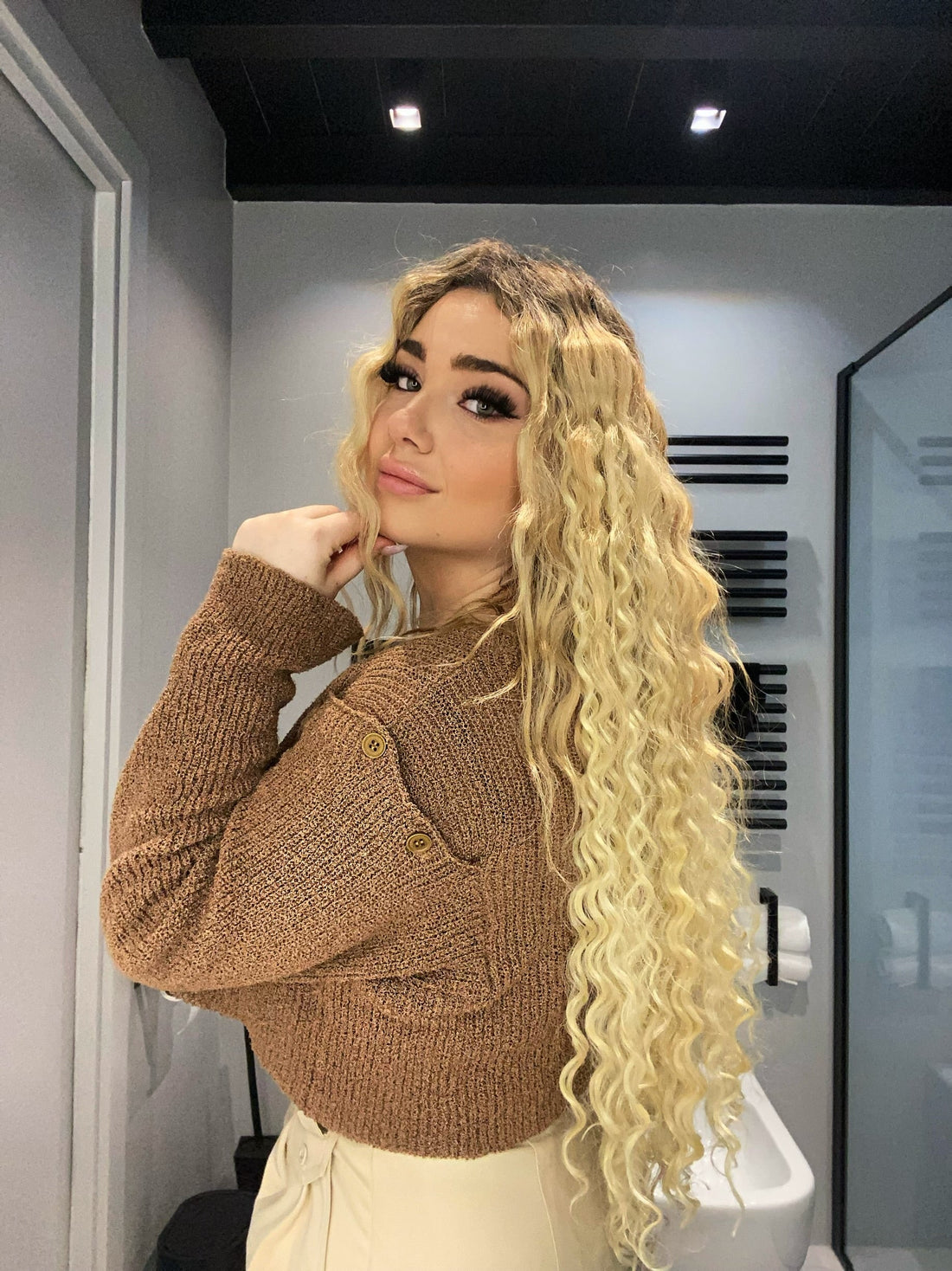 Clip Extension Riccia Biondo platino