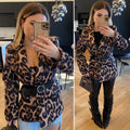 Cappotto animalier con cintura