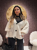 Cardigan in maglia con polsino