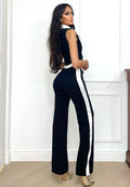Completo gilet e pantalone bianco nero