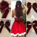 Fiocco per capelli con perla e strass