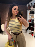 Top Knit Rigato Essential