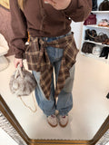 Jeans con cintura a bandana