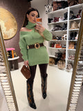 Maglione o mini dress menta