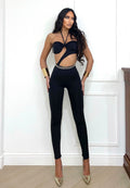 Tuta a fascia con S nero