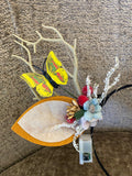 Cerchietto con luci e farfalle e orecchie
