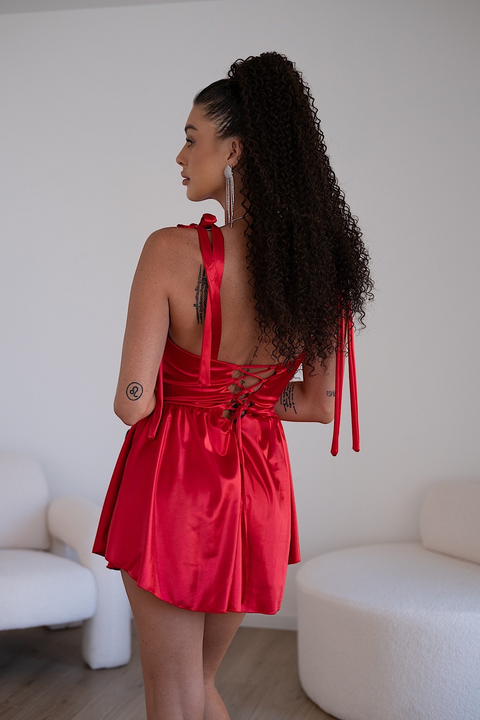 Coda #6 Riccio afro con coulisse castano naturale