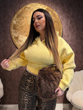 Felpa cropped corset