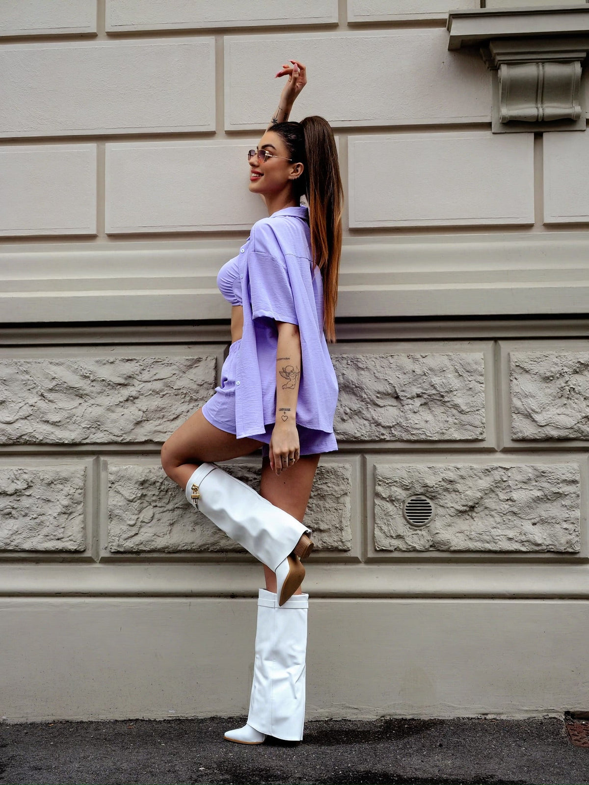 Set tre pezzi lilla