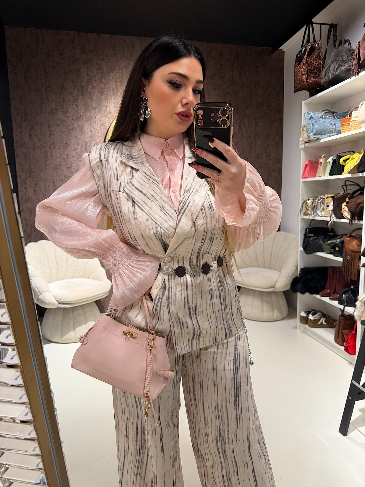 Completo venature luxury con cintura