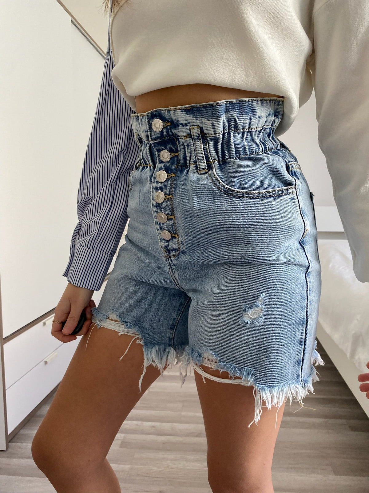 Short a caramella sfrangiato