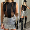Body nero con trasparenze