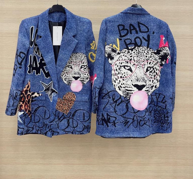 Giacca tiger denim