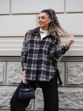 Giaccone in tweed Nero