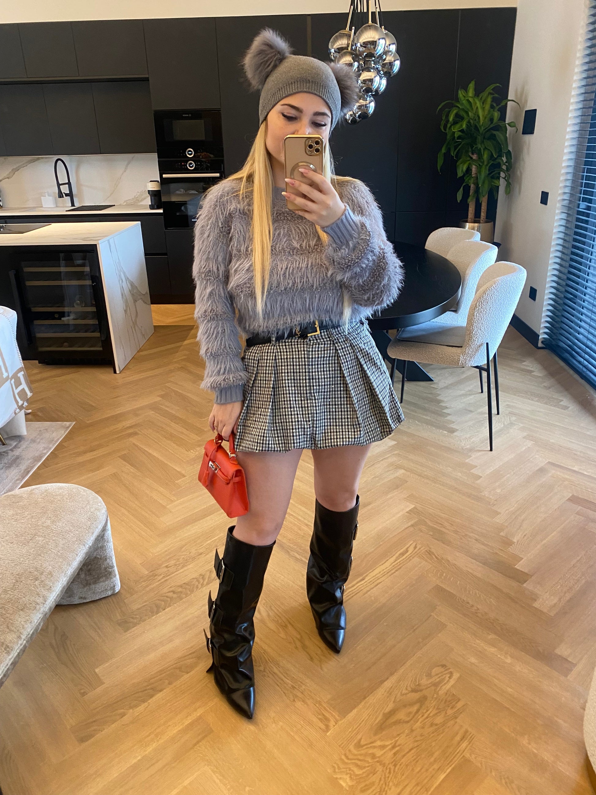Maglione soft grigio con lurex