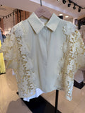Set camicia e short giallo pastello