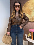 Trench corto donna con cintura