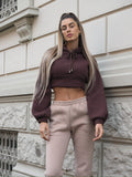 Felpa crop choco con lacci