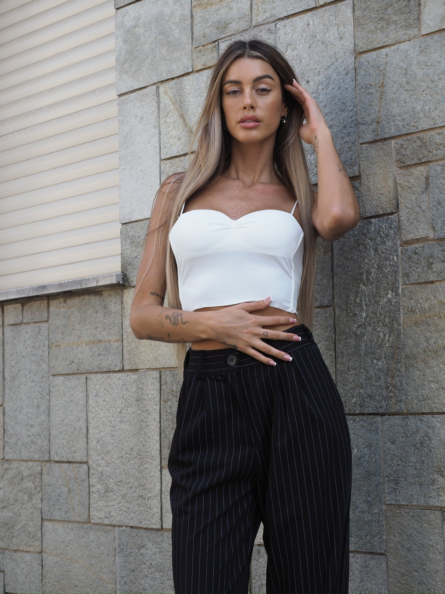 Top basic bianco