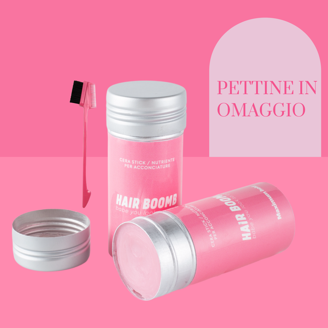 Cera Stick Baby Hair Boomb per una coda perfetta + pettine in omaggio