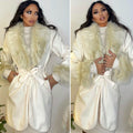 Cappotto panna con pelo