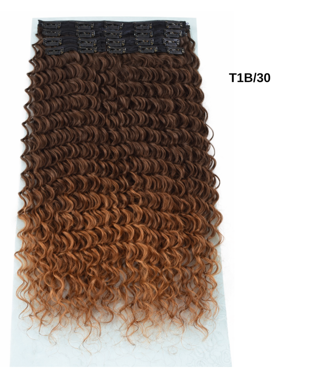 7 fasce Ricce con clip vari colori