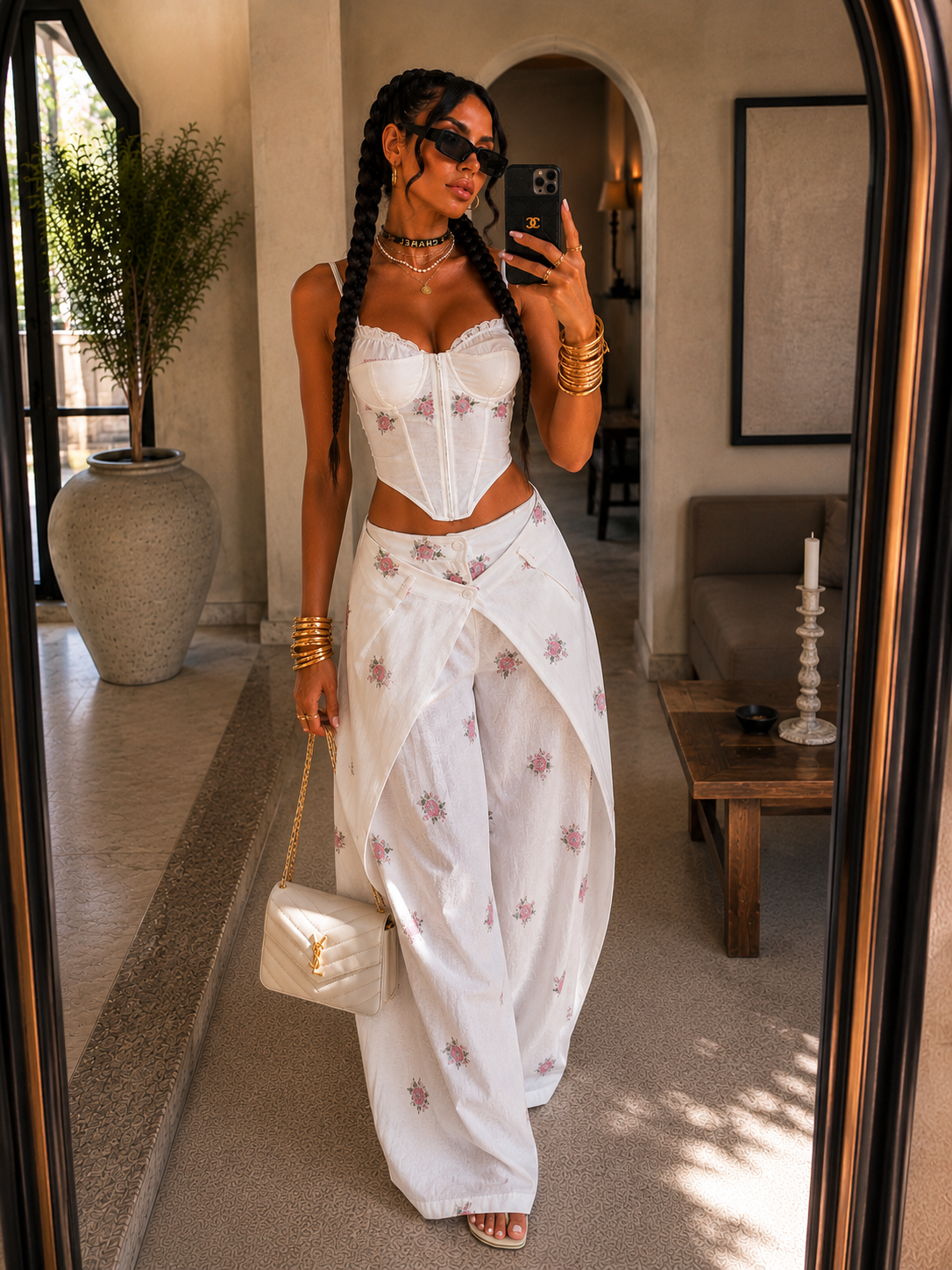 Completo Floreale Corsetto