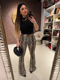 Pantalone a zampa animalier