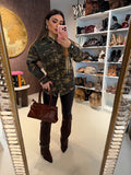 Camicia military con brillantini