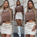 Gonna cargo beige