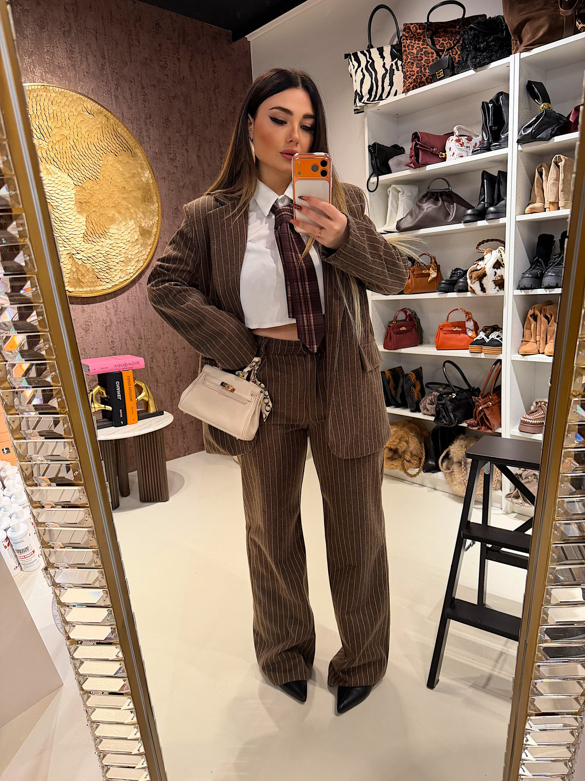 Completo due pezzi a righe