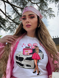 Bomber e pantalone rosa