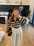 Pantalone palazzo beige