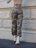 Pantalone cargo military beige