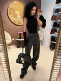 Top a Collo Alto con Manicotti Coordinati