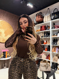 Maglia con maniche in pizzo