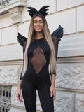 Tuta aderente con trasparenza (Dark Angel)