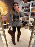 Maxi camicione in jeans e strass