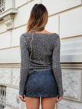 Maglione con bottoni nero/ grigio