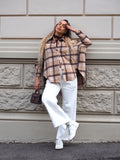 Giaccone in tweed Camel