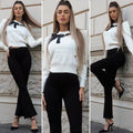 Pantalone a zampa nero