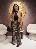 Pantalone a zampa animalier