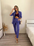 Completo giacca e pantalone glicine