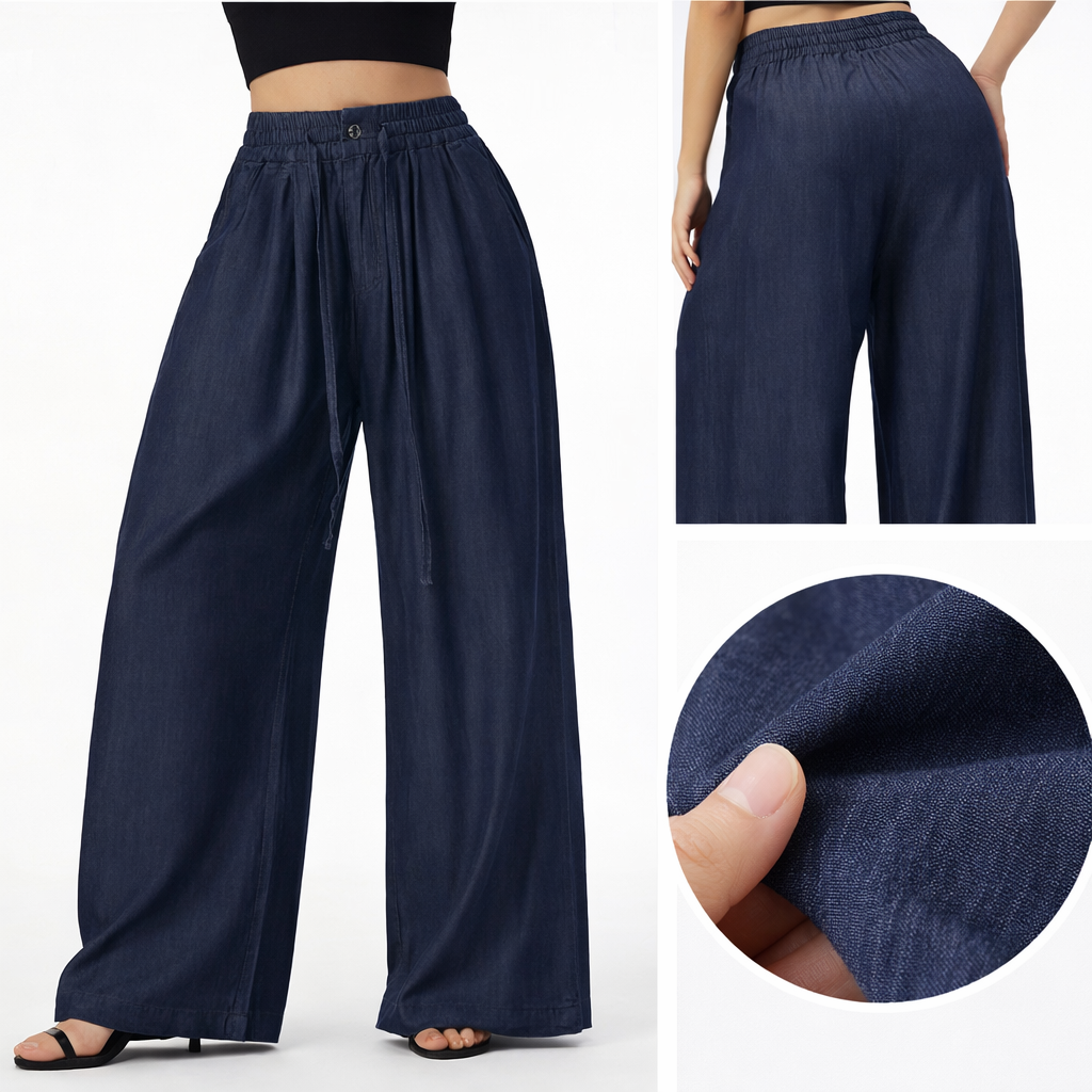 Pantalone comfy effetto jeans